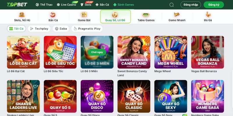 TOPBET | Nhà Cái Uy Tín Hàng Đầu Với Trải Nghiệm Đỉnh Cao 2 Khám phá thông tin về sảnh lô đề tại TOPBET